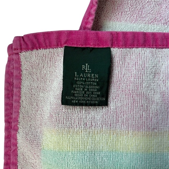 Ralph Lauren Vintage Beach Towel Multicolored Stripes - Picture 2 of 3